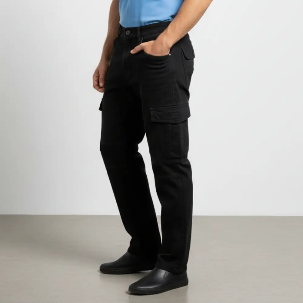 cargo jeans – schwarz – stretch denim cargo jeans – schwarz – stretch denim