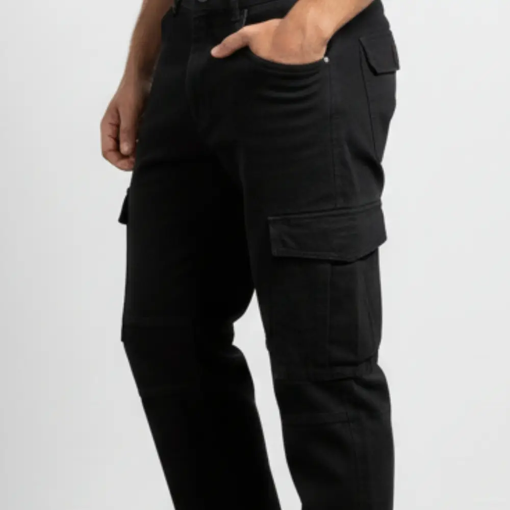cargo jeans – schwarz – stretch denim cargo jeans – schwarz – stretch denim