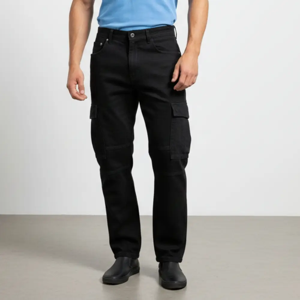 cargo jeans – schwarz – stretch denim cargo jeans – schwarz – stretch denim
