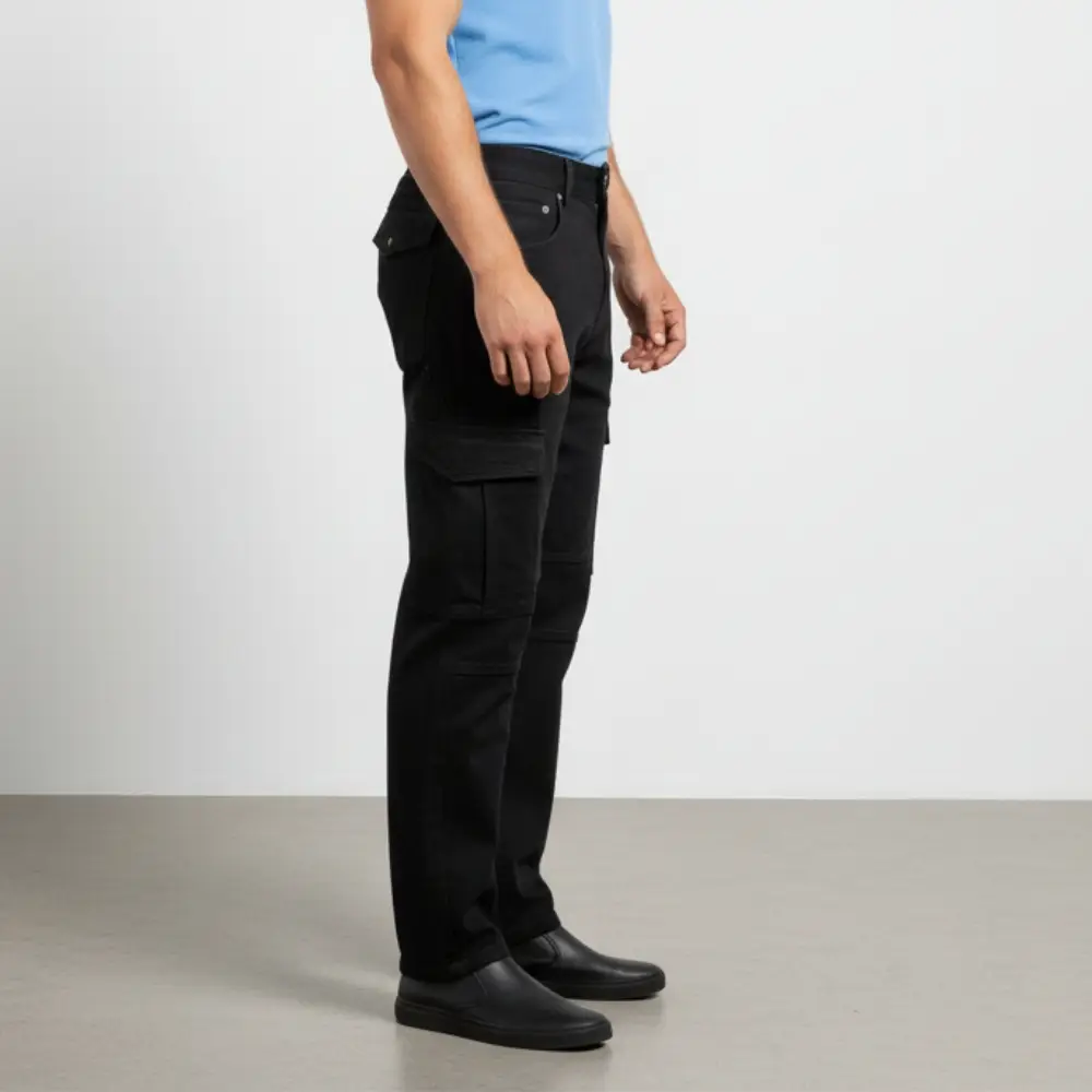 cargo jeans – schwarz – stretch denim cargo jeans – schwarz – stretch denim