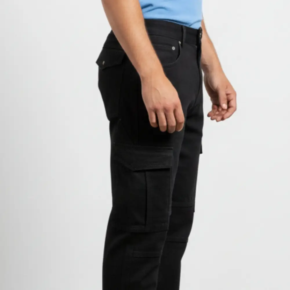 cargo jeans – schwarz – stretch denim cargo jeans – schwarz – stretch denim