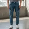 ZEHN Cargo Jogger | Dunkelblau cargo jogger | dunkelblau | stretch denim
