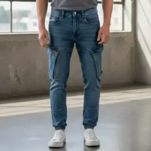 Home cargo jogger | dunkelblau | stretch denim