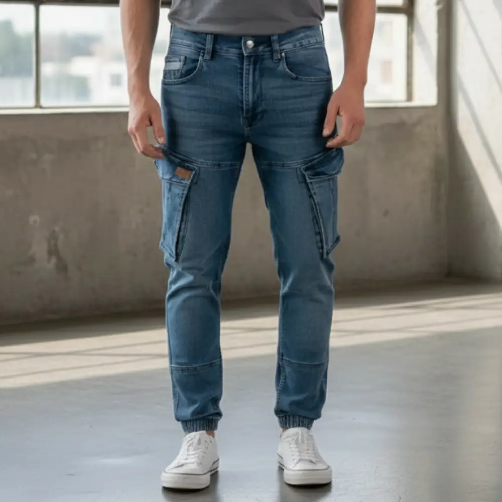 cargo jogger | dunkelblau | stretch denim cargo jogger | dunkelblau | stretch denim