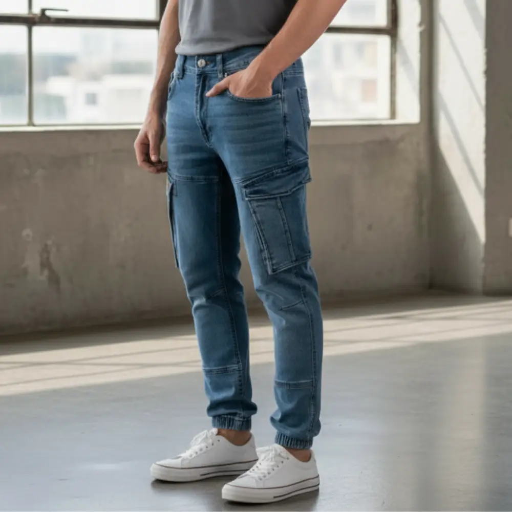 cargo jogger | dunkelblau | stretch denim cargo jogger | dunkelblau | stretch denim