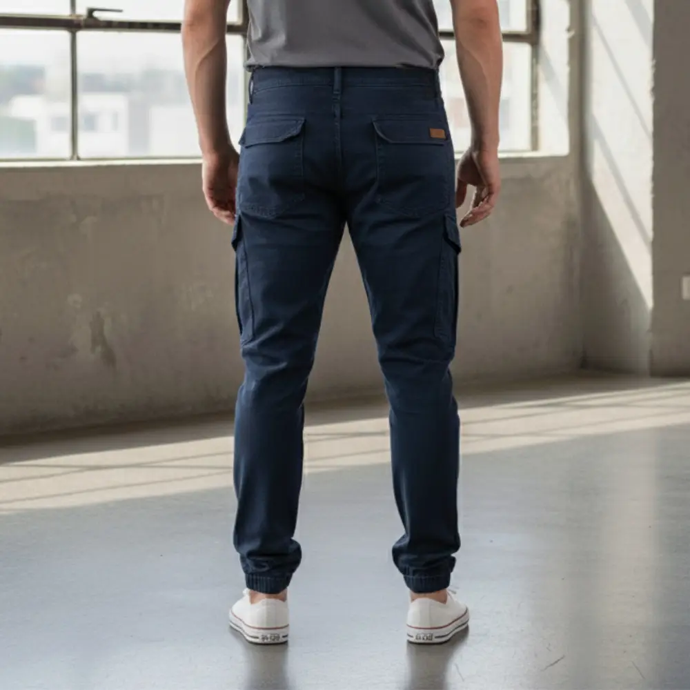 cargo jogger – dunkelblau – stretch twill. cargo jogger – dunkelblau – stretch twill.