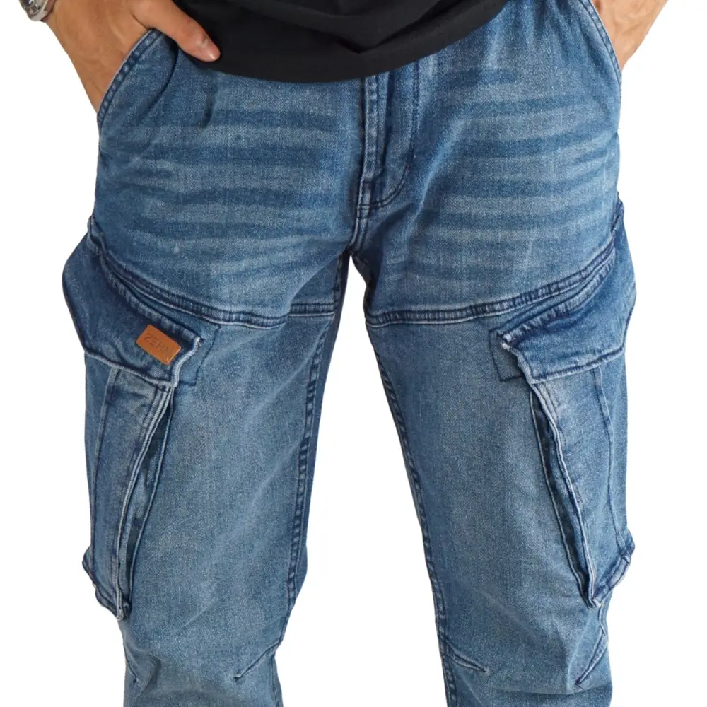 cargo jogger | dunkelblau | stretch denim cargo jogger | dunkelblau | stretch denim