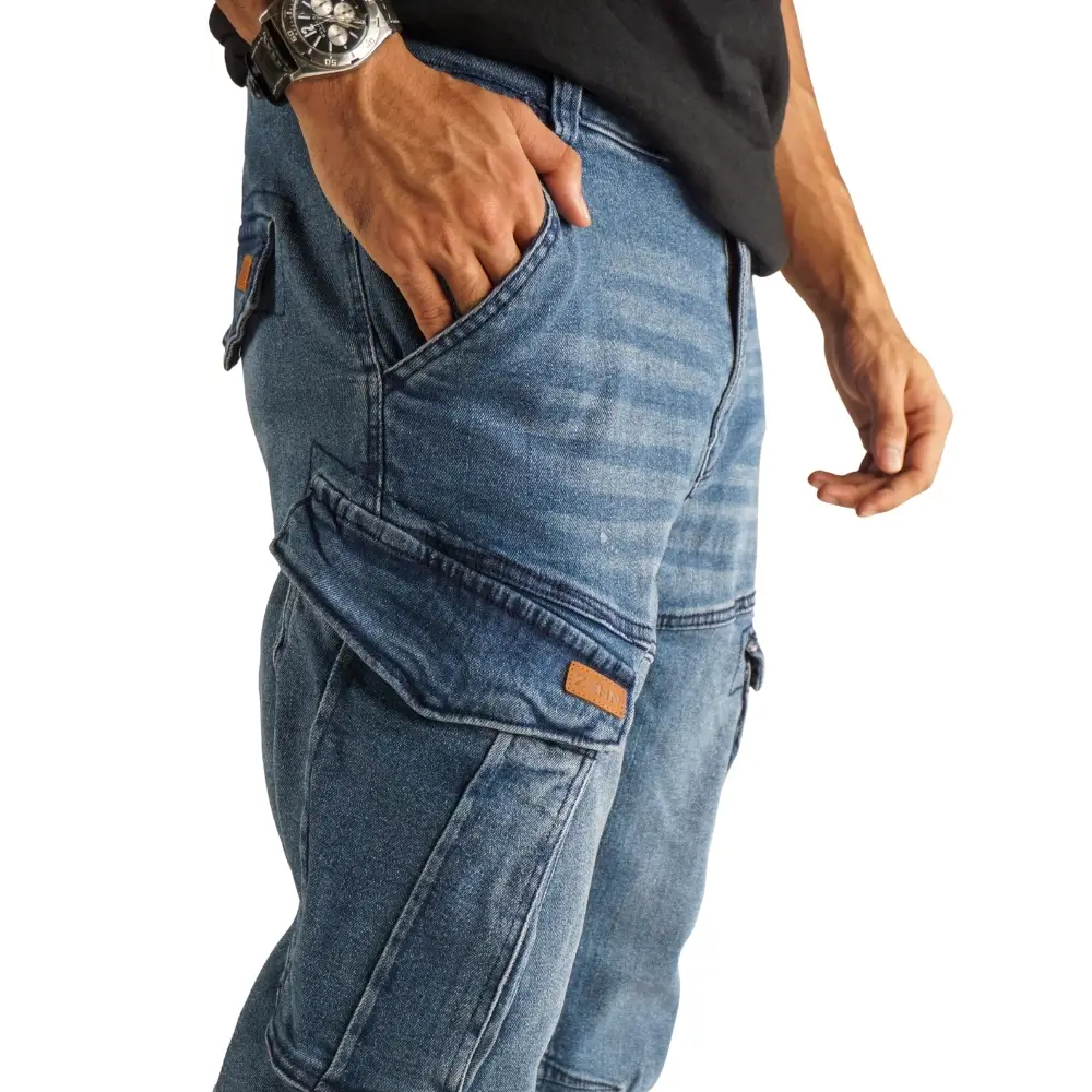 cargo jogger | dunkelblau | stretch denim cargo jogger | dunkelblau | stretch denim