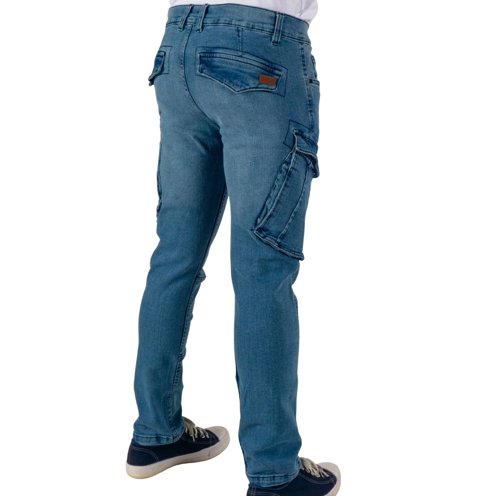 cargo denim – dunkelblau – stretch cargo denim – dunkelblau – stretch