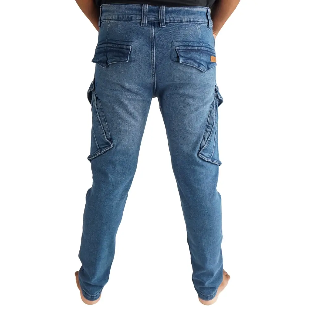 cargo denim – dunkelblau – stretch cargo denim – dunkelblau – stretch