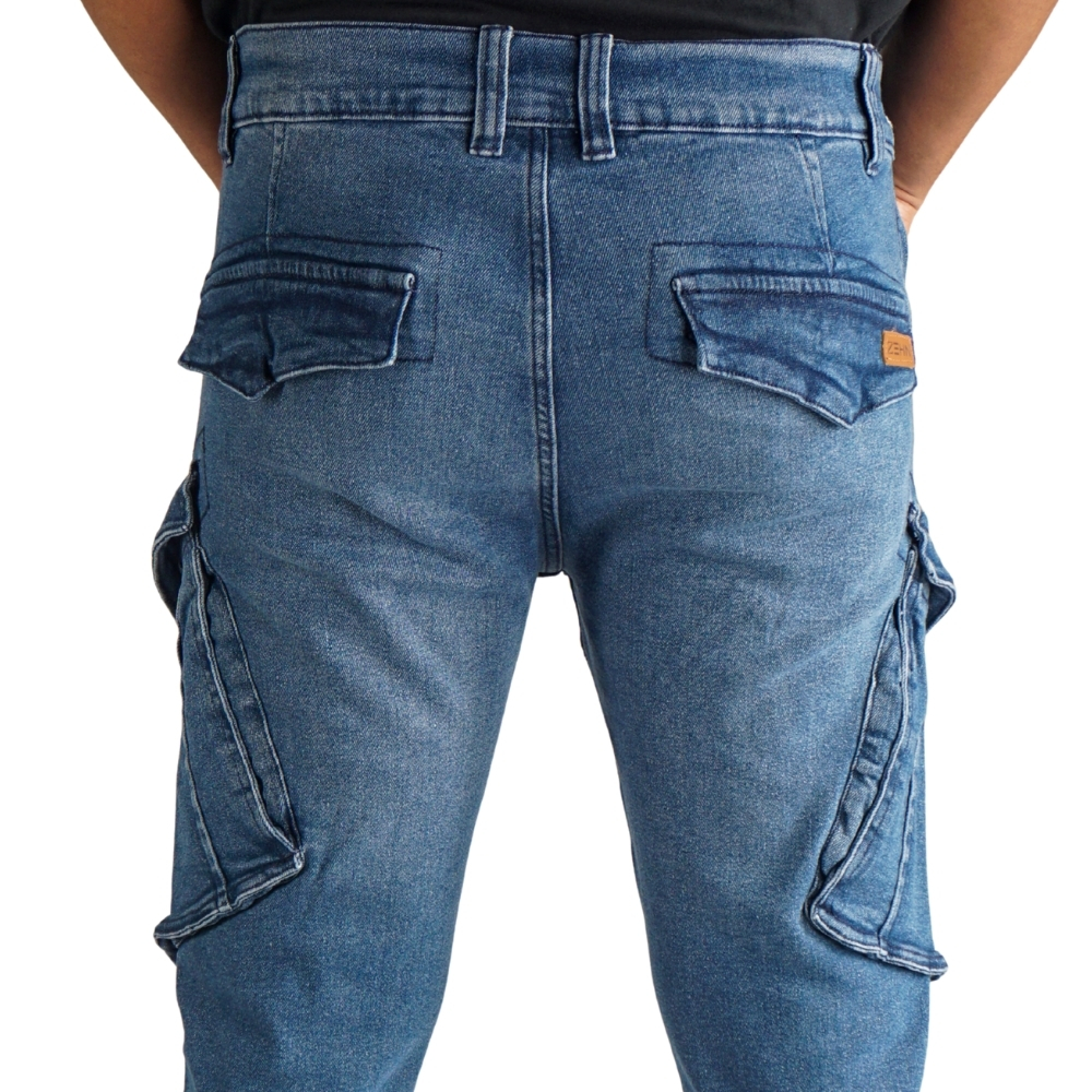 cargo denim – dunkelblau – stretch cargo denim – dunkelblau – stretch