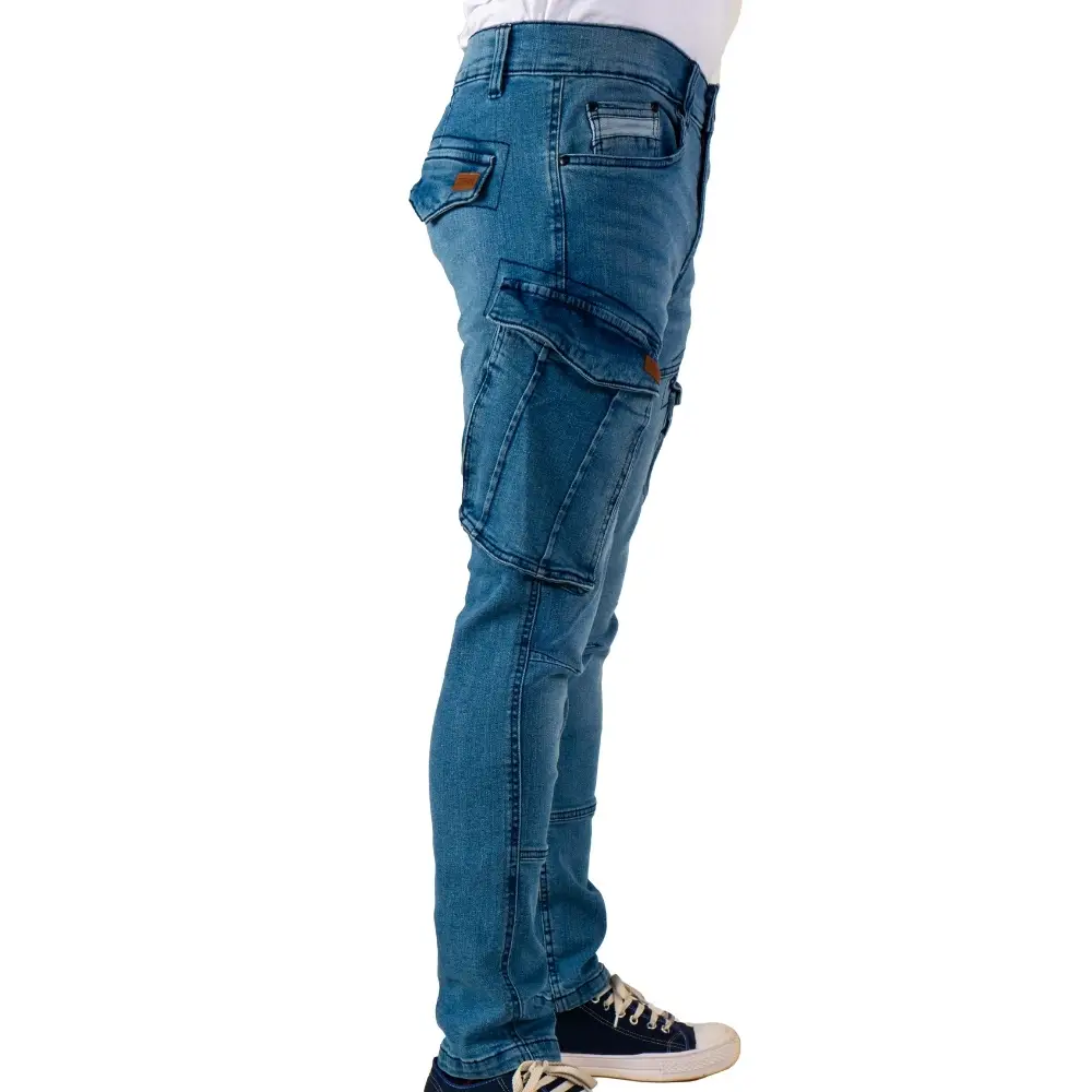 cargo denim – dunkelblau – stretch cargo denim – dunkelblau – stretch