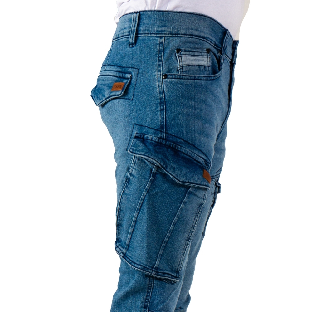 cargo denim – dunkelblau – stretch cargo denim – dunkelblau – stretch