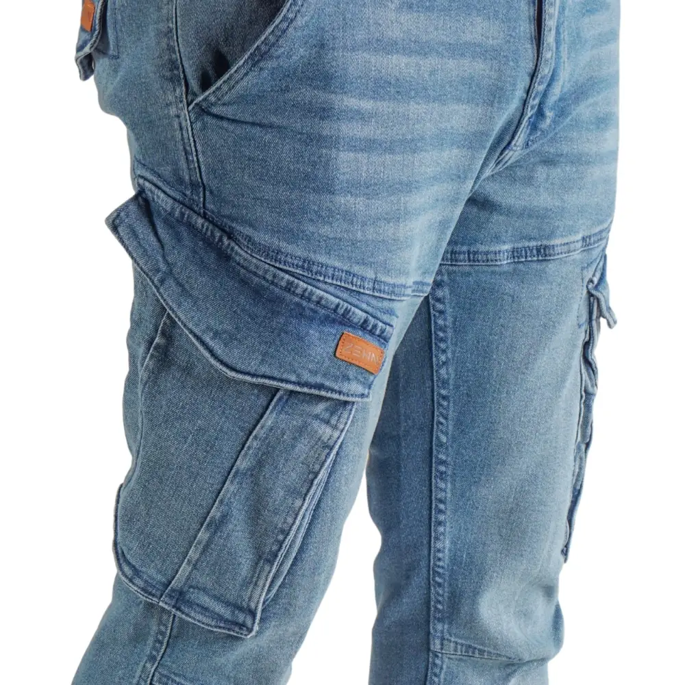 cargo jogger – hellblau – stretch denim cargo jogger – hellblau – stretch denim