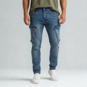 Home cargo denim – dunkelblau – stretch