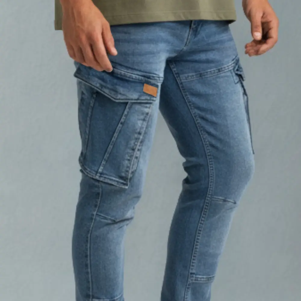 cargo denim – dunkelblau – stretch cargo denim – dunkelblau – stretch
