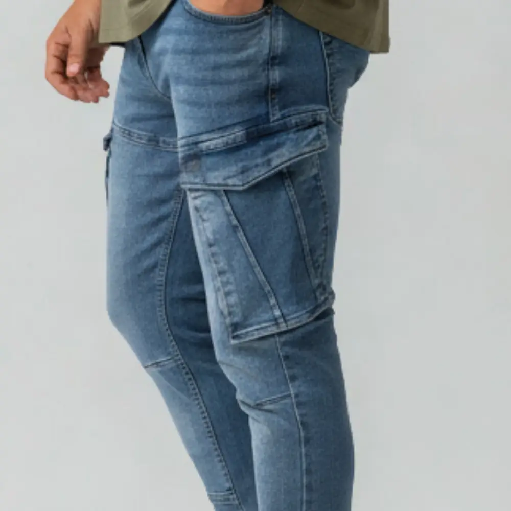 cargo denim – dunkelblau – stretch cargo denim – dunkelblau – stretch
