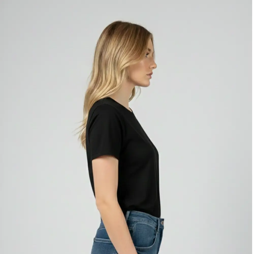 schwarzes t shirt | premium qualität, 200 g/m² | baumwoll elasthan schwarzes t shirt | premium qualität, 200 g/m² | baumwoll elasthan