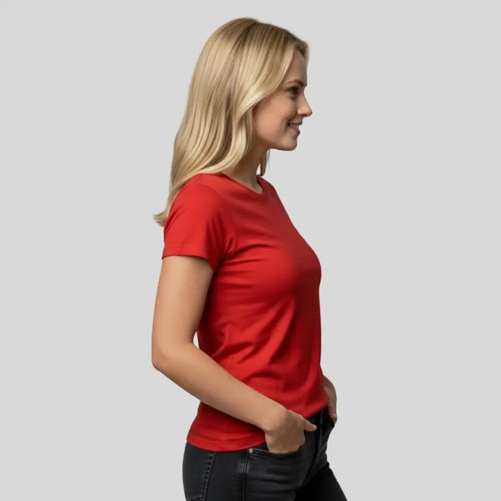 rotes t shirt | premium qualität, 200 g/m² baumwoll elasthan rotes t shirt | premium qualität, 200 g/m² baumwoll elasthan
