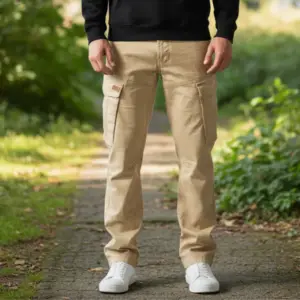 Home cargo twillhose – khaki – stretch.