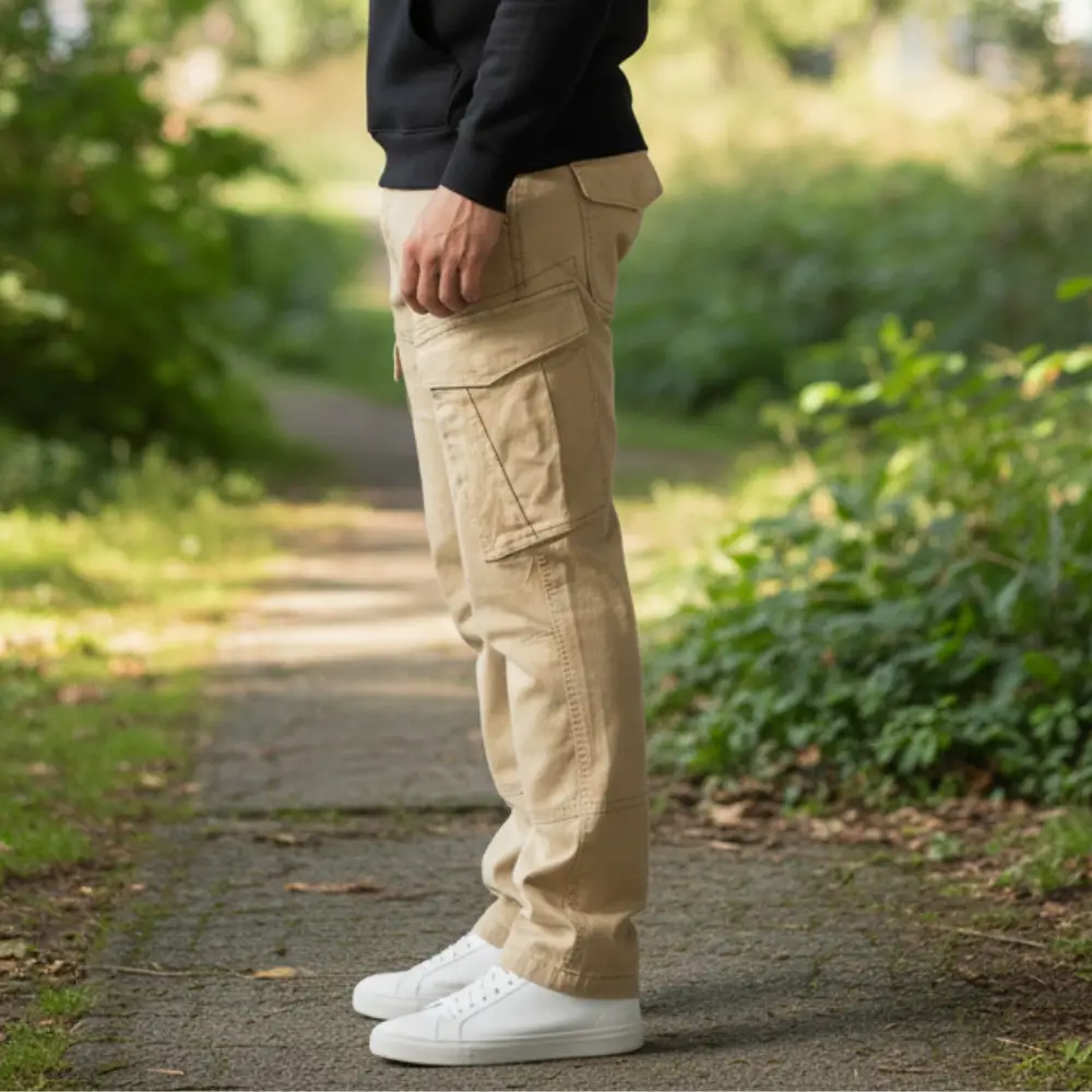 cargo twillhose – khaki – stretch. cargo twillhose – khaki – stretch.