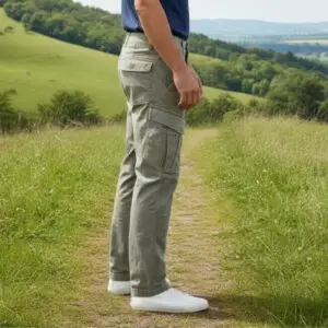 Home cargo twillhose – dunkeloliv – stretch.